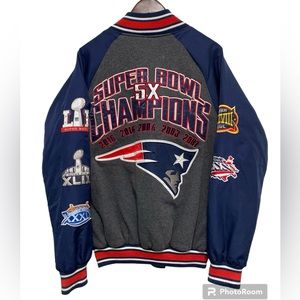 New England Patriots 5X Super Bowl Champions Bomber Jacket Men’s size small